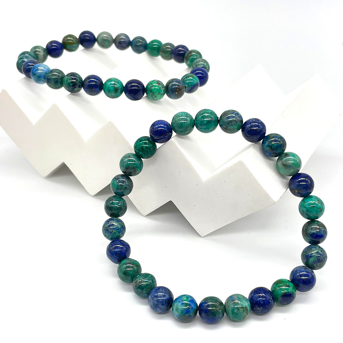 Green Phoenix And Lapis Bead Bracelet