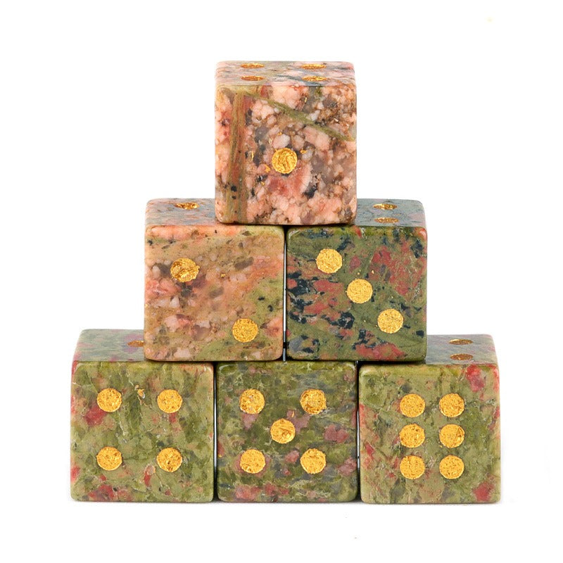 Hand-Carved Gemstone Dice | Elevate Your Game Night