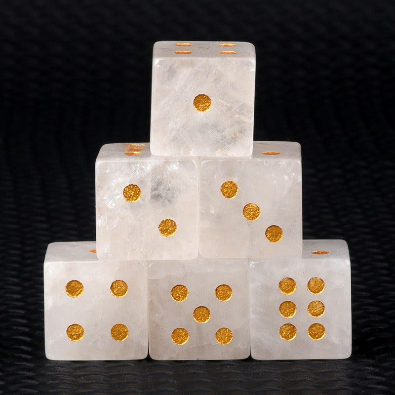 Hand-Carved Gemstone Dice | Elevate Your Game Night