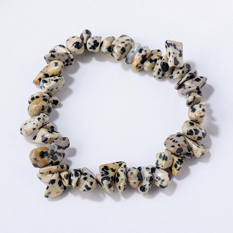 Raw Crystal Chip Bracelet for Men & Women | Boho Stretch Fit