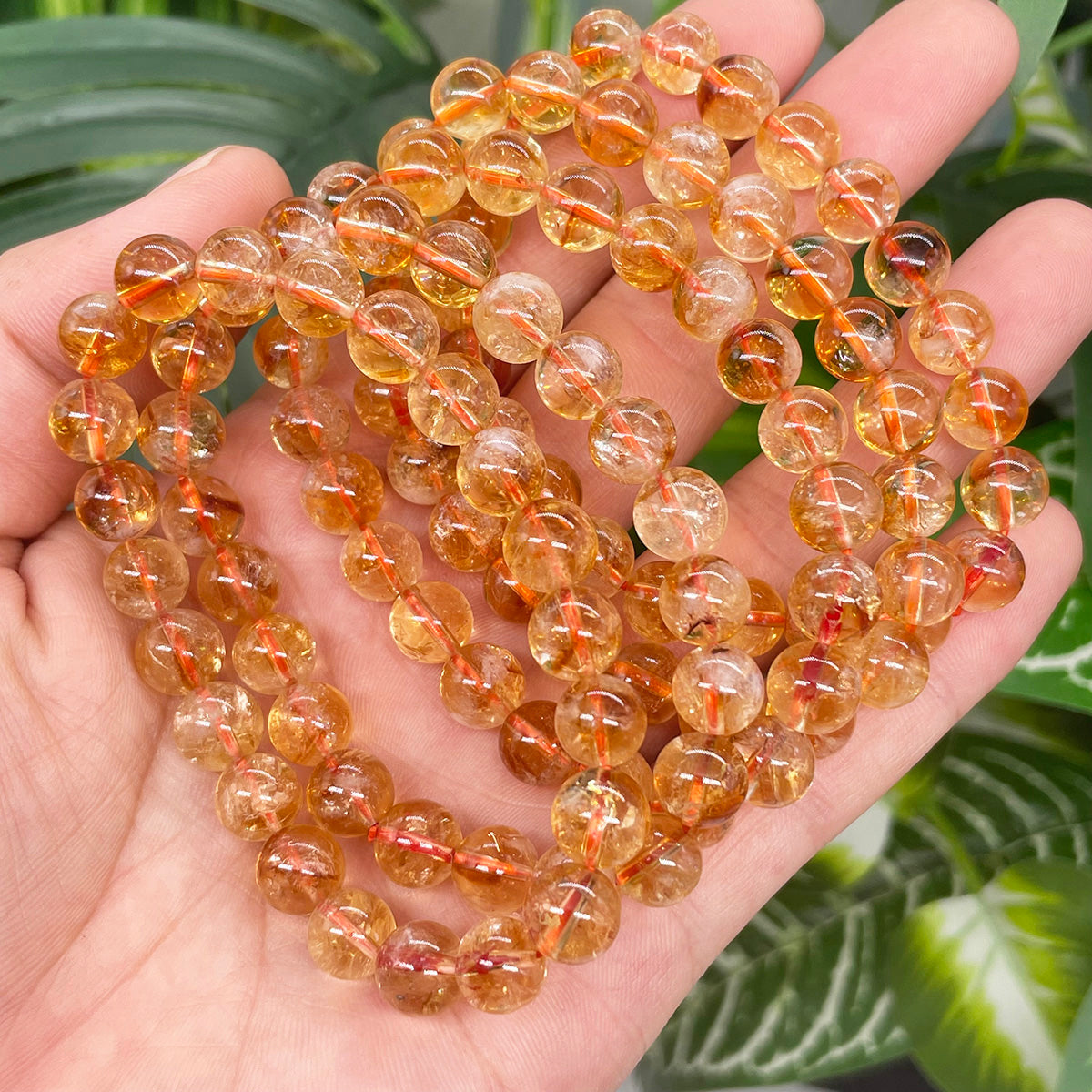 Citrine Bead Bracelet Real Crystal