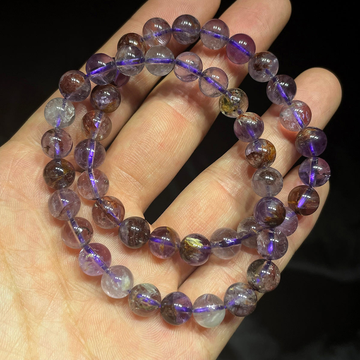 Amethyst Garden quartz Bead Bracelet Real Crystal Healing Stones For Women
