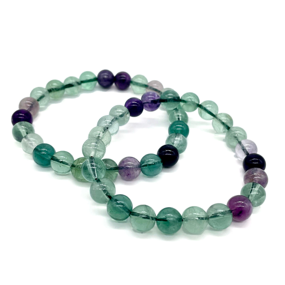 Green Fluorite Bead Bracelet Healing Stones
