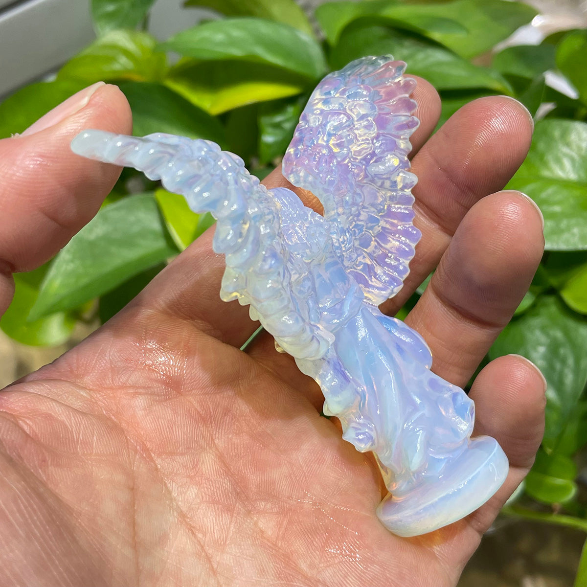Opalite Angel Wing Crystal Figurine