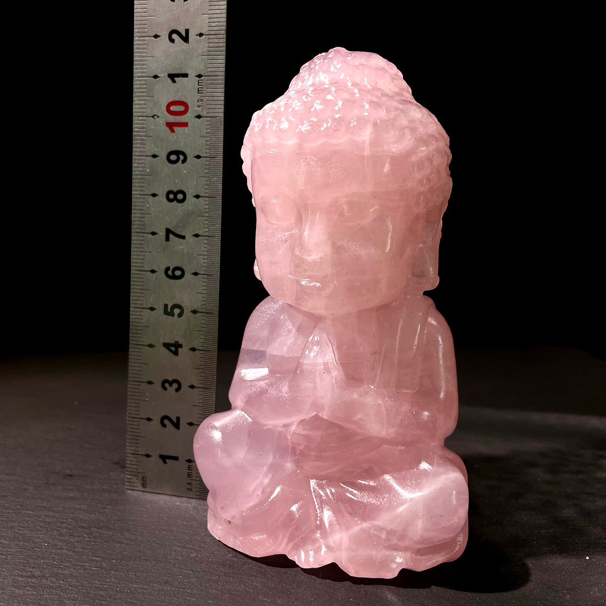 Rose Quartz Buddha Figurine