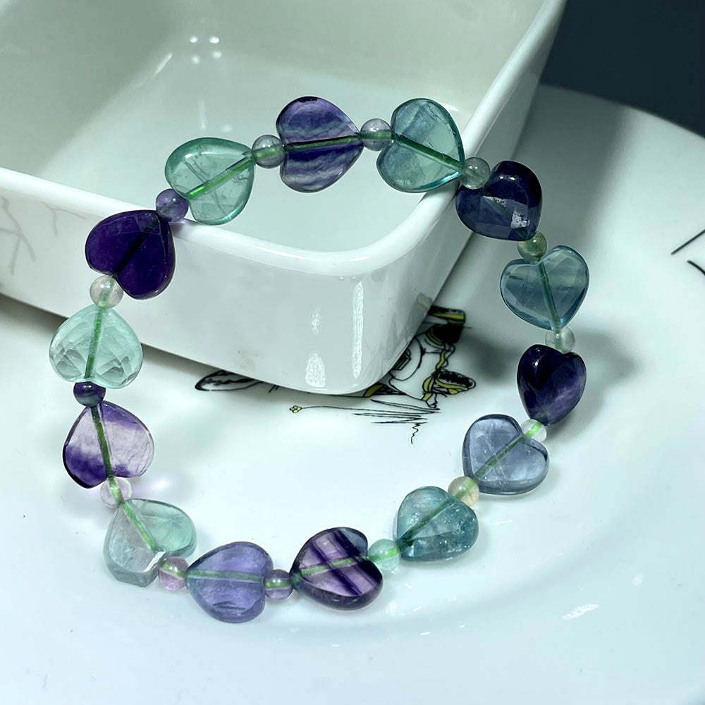 Faceted Crystal Heart Bracelet | Choose Your Healing Stone