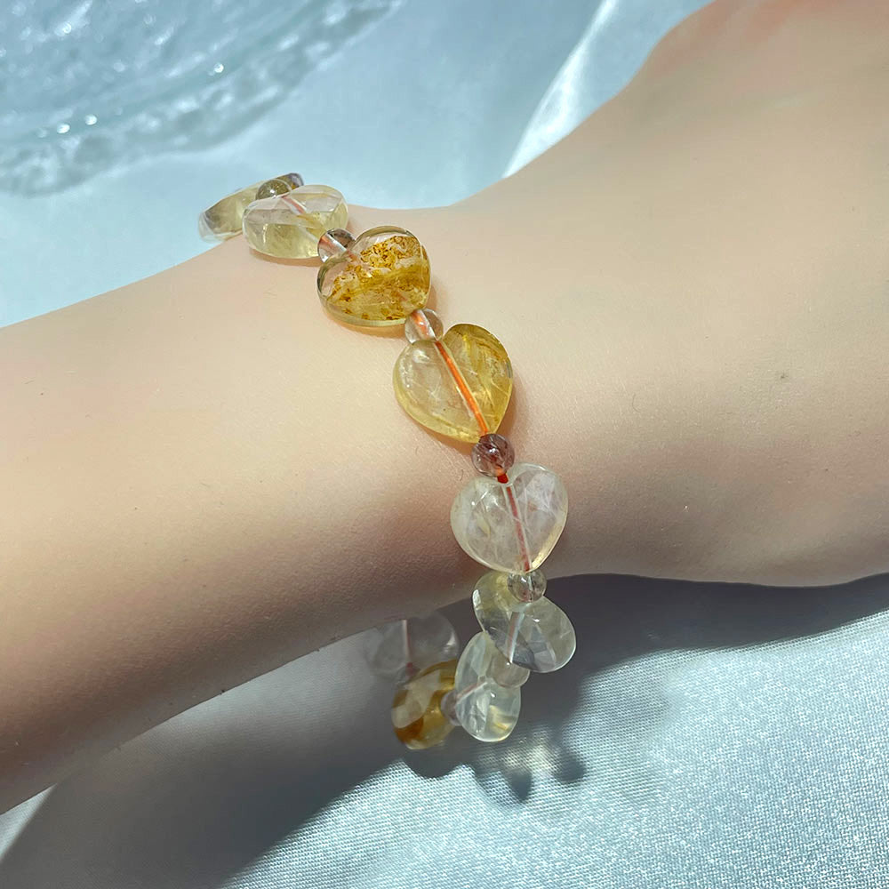 Faceted Crystal Heart Bracelet | Choose Your Healing Stone
