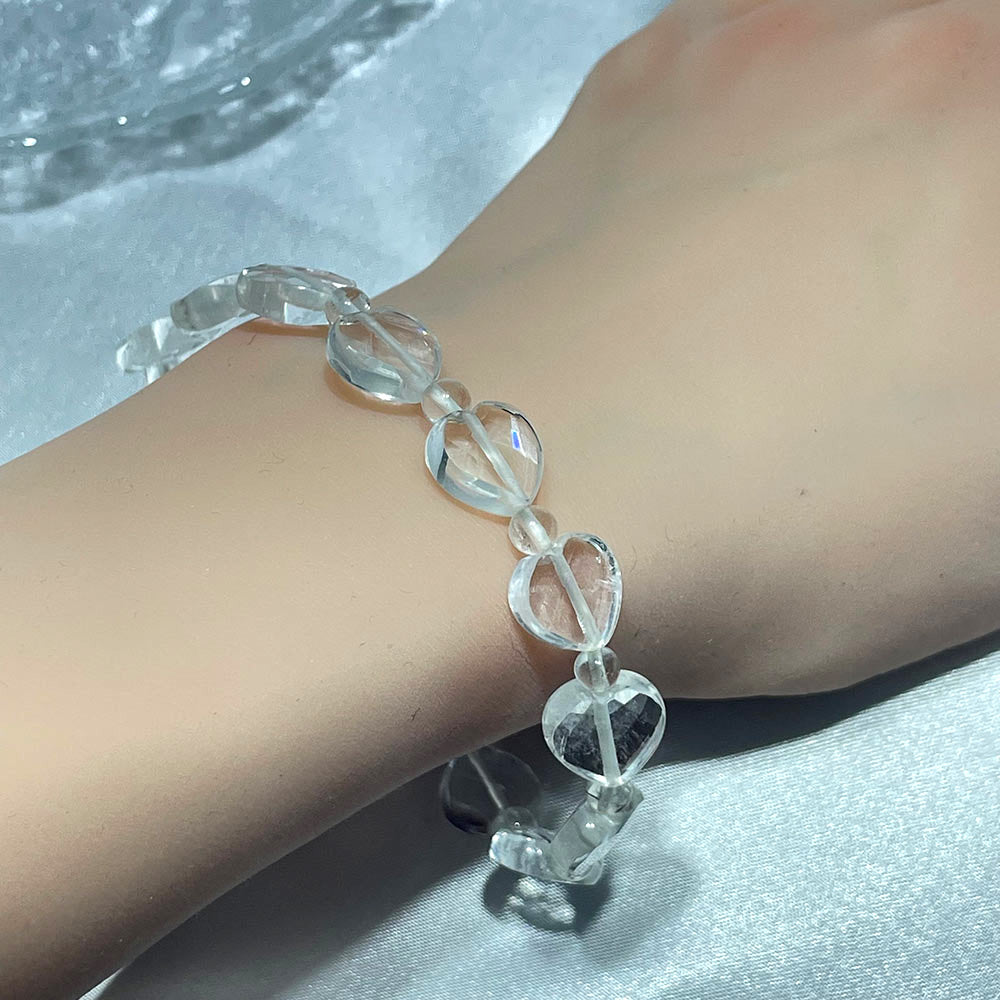 Faceted Crystal Heart Bracelet | Choose Your Healing Stone
