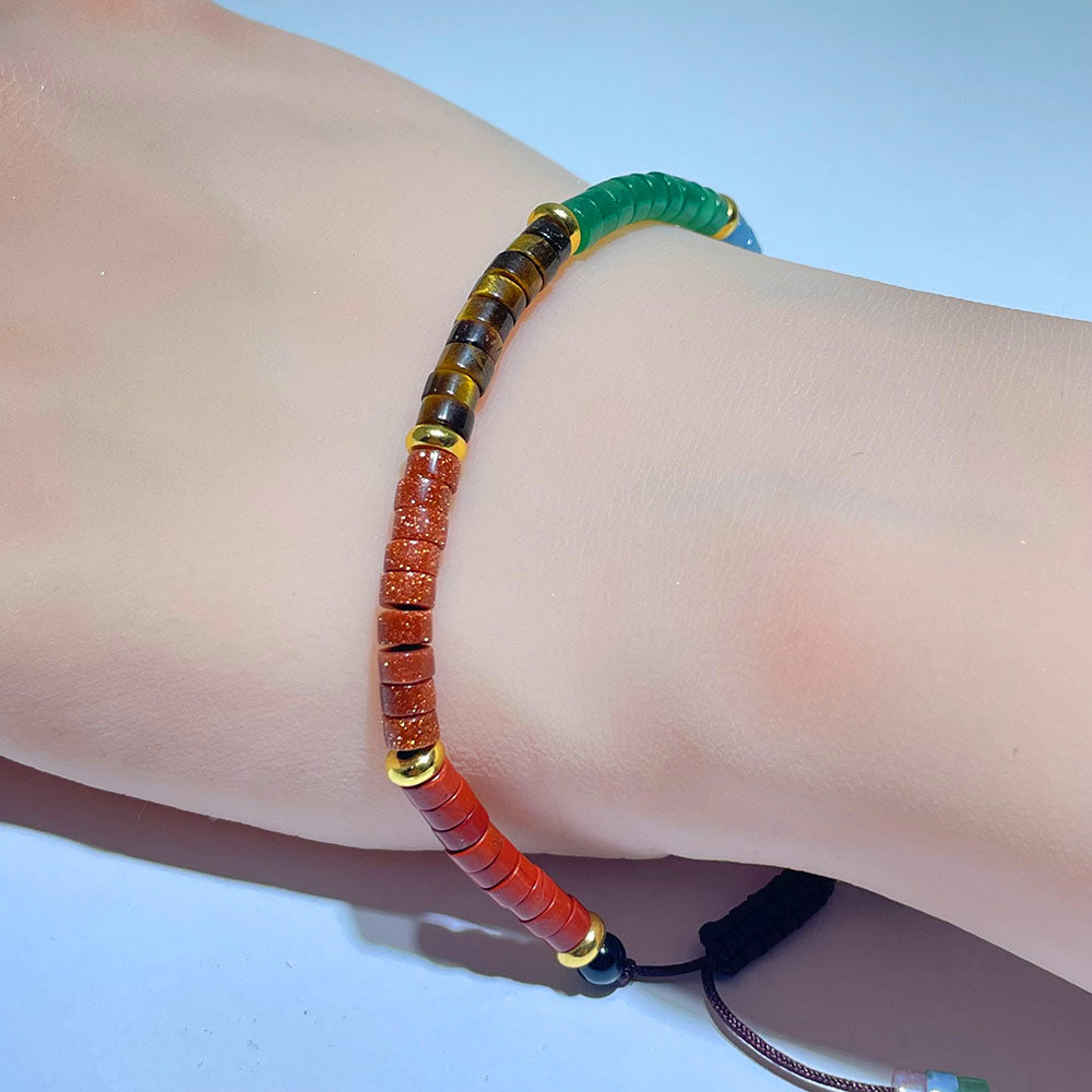 Adjustable 7 Chakra Gemstone Bracelet for Men & Women