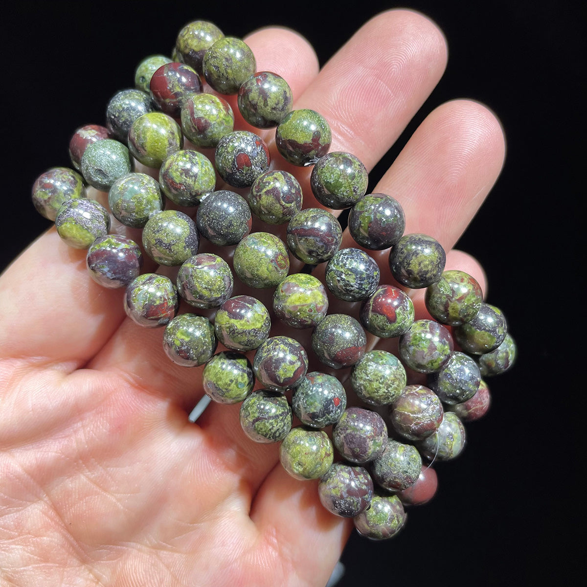 Dragon Blood Jasper Bead Bracelet