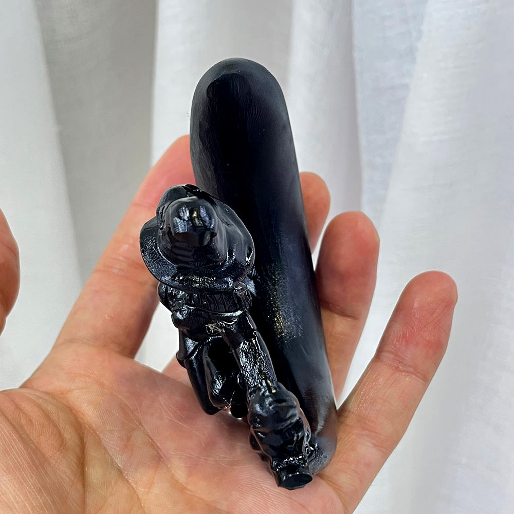 Witch on the Moon Crystal Statue - Choose Your Magical Stone