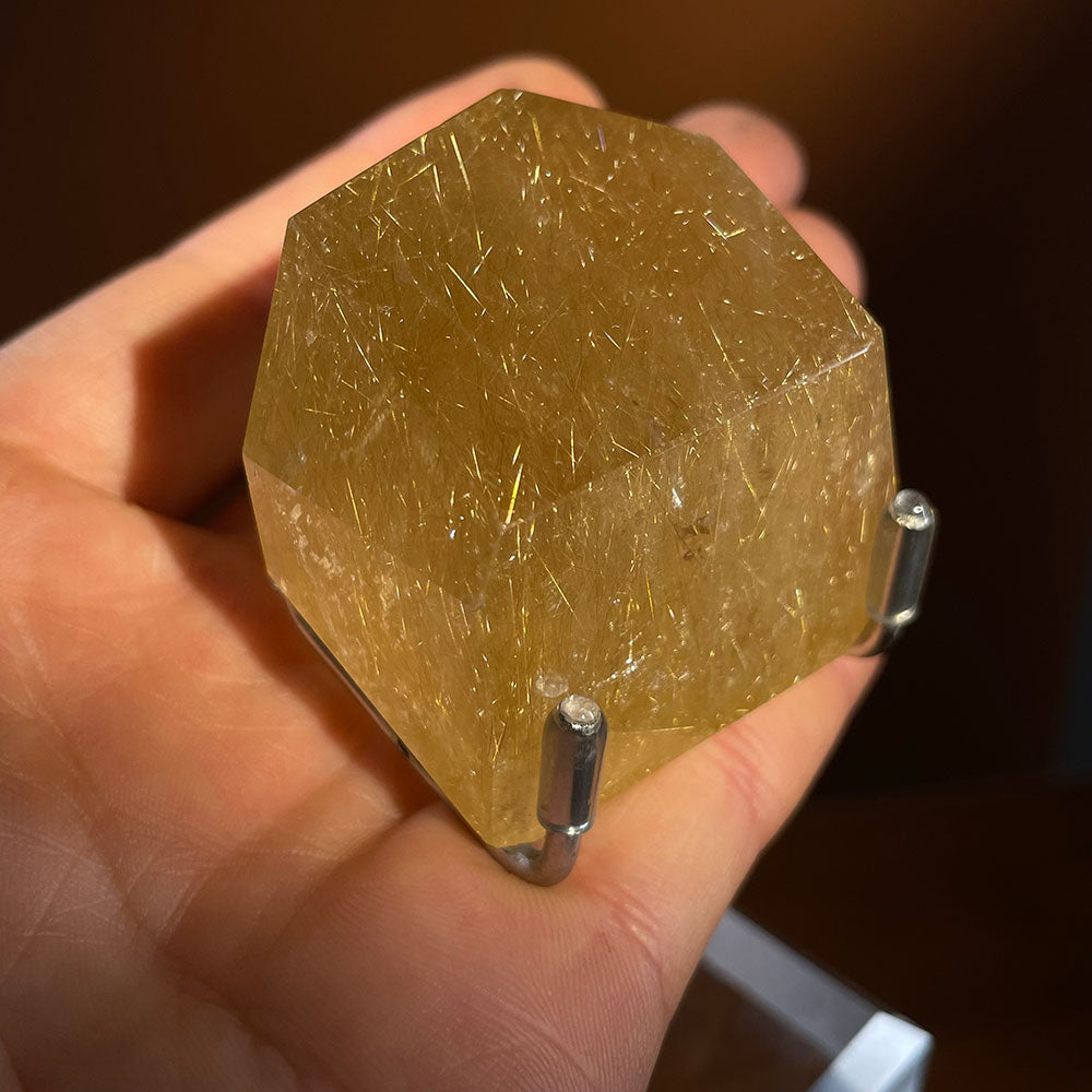 WYSIWYG Golden Rutilated Quartz Freeform & Acrylic Base (0.11kg)