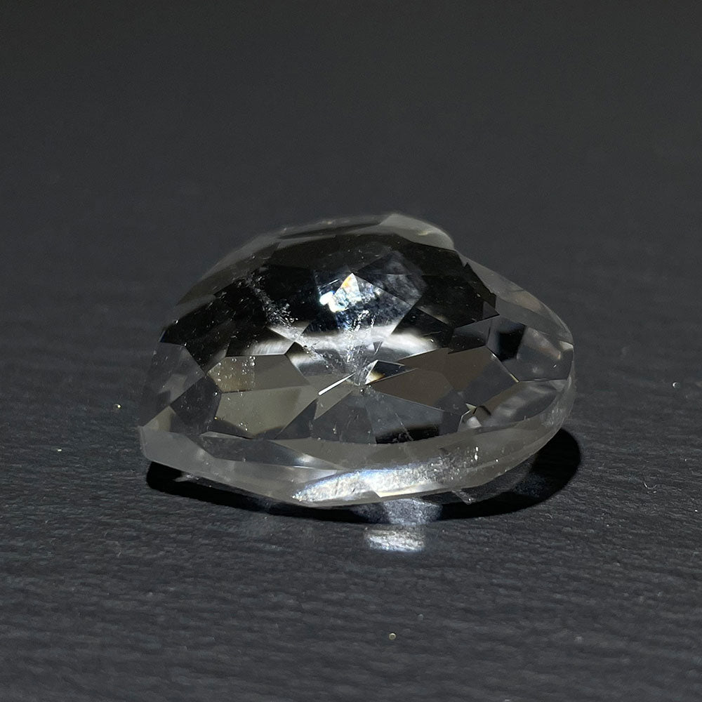 Faceted Clear Quartz Heart | Polished Crystal for Grids & Healing