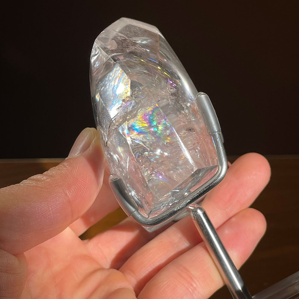 WYSIWYG Transparent Clear Quartz Polyhedron & Acrylic Base