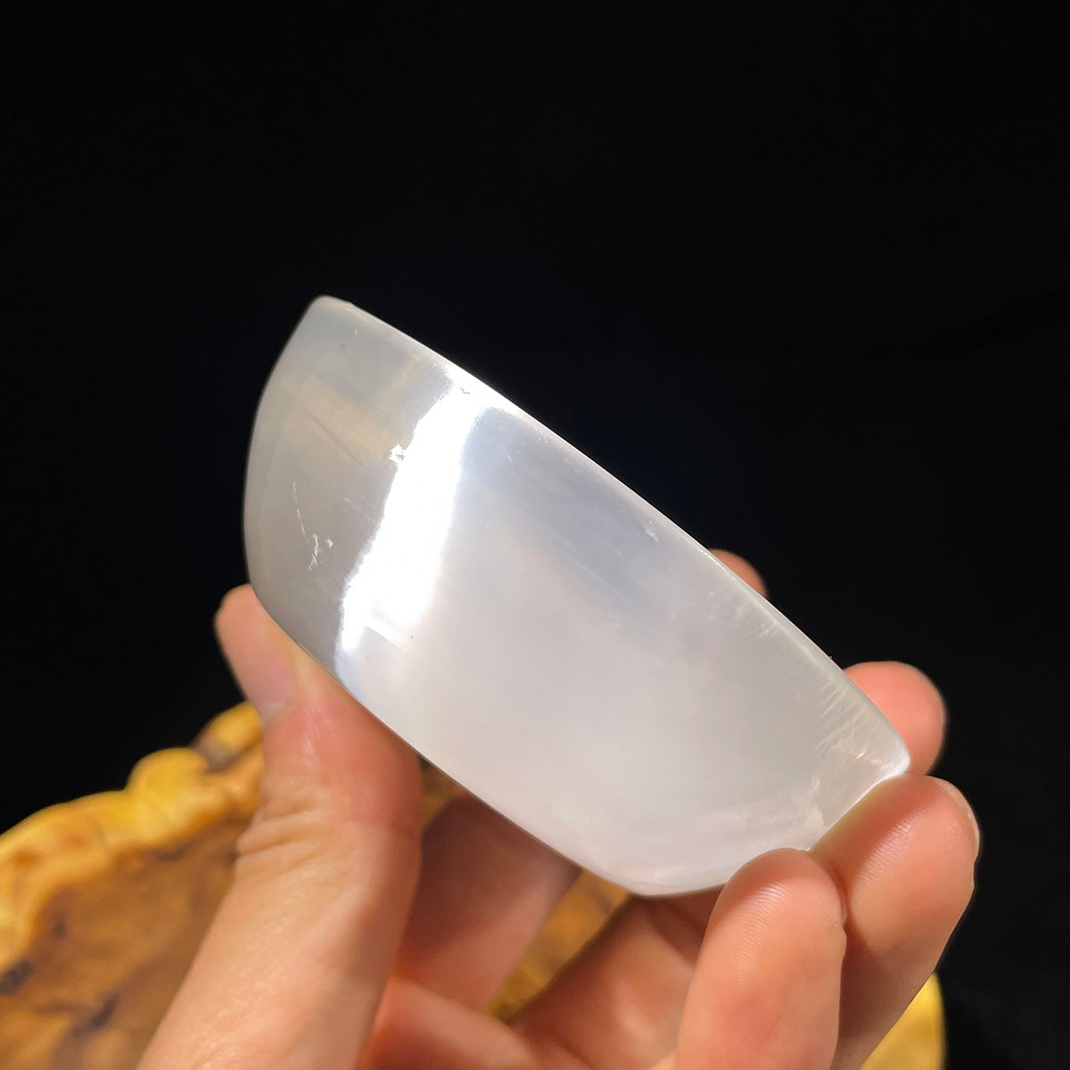Selenite Bowl Healing Stone Crystal Hand Carved