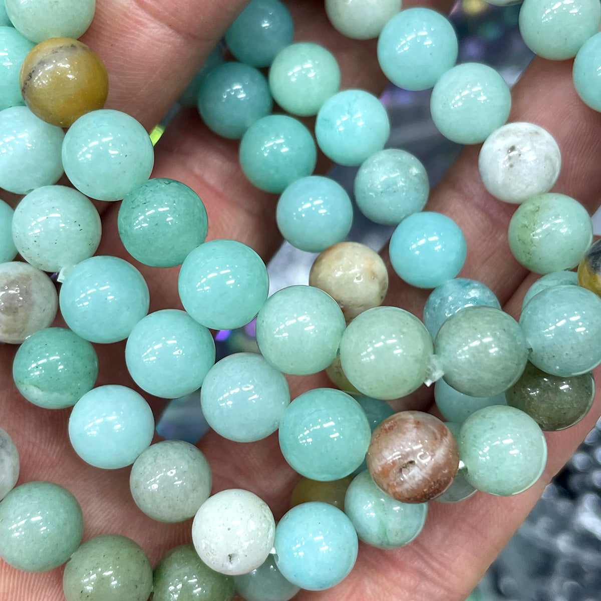 Caribbean Calcite Bracelet Blue Sky Jasper