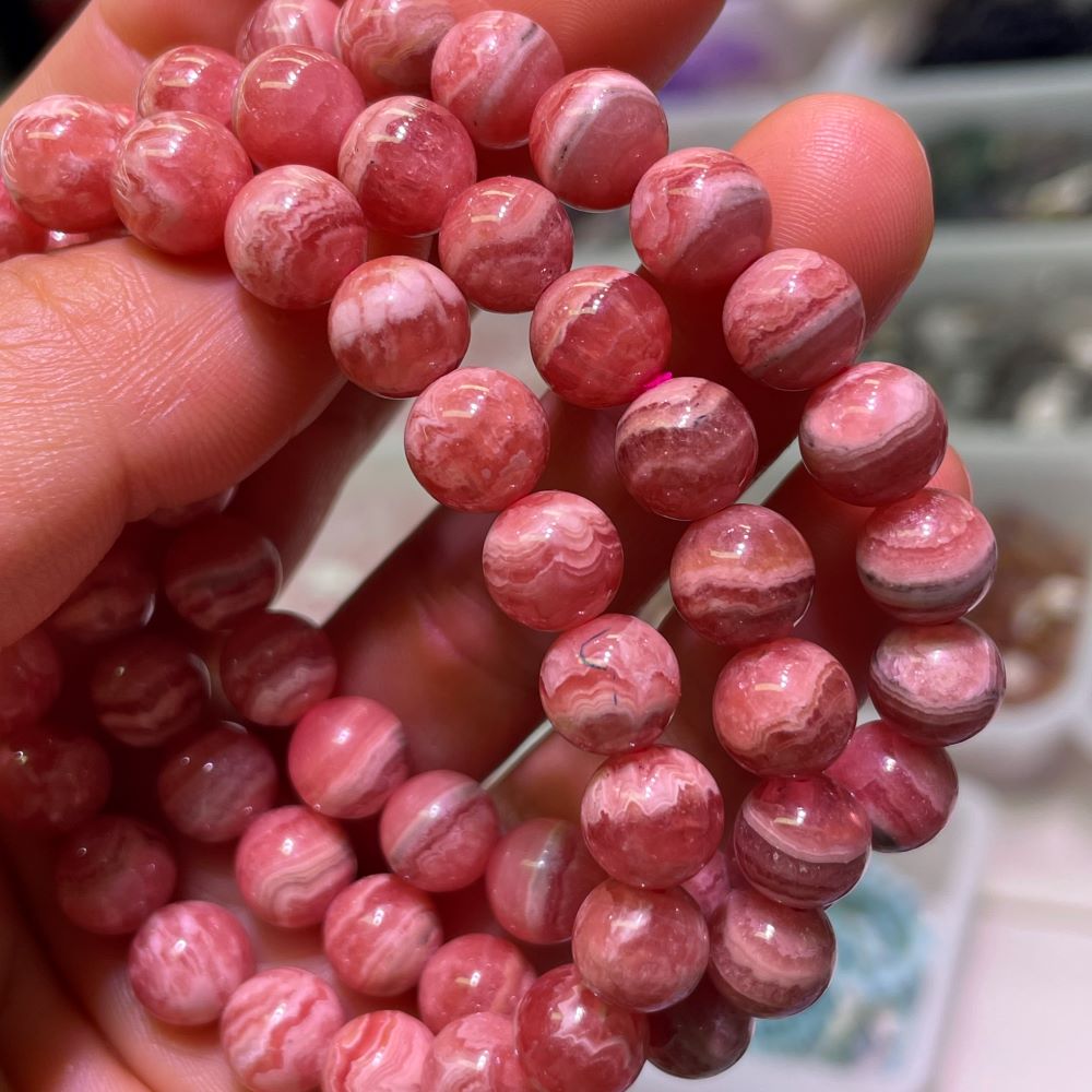 Rhodochrosite Bracelet 9mm