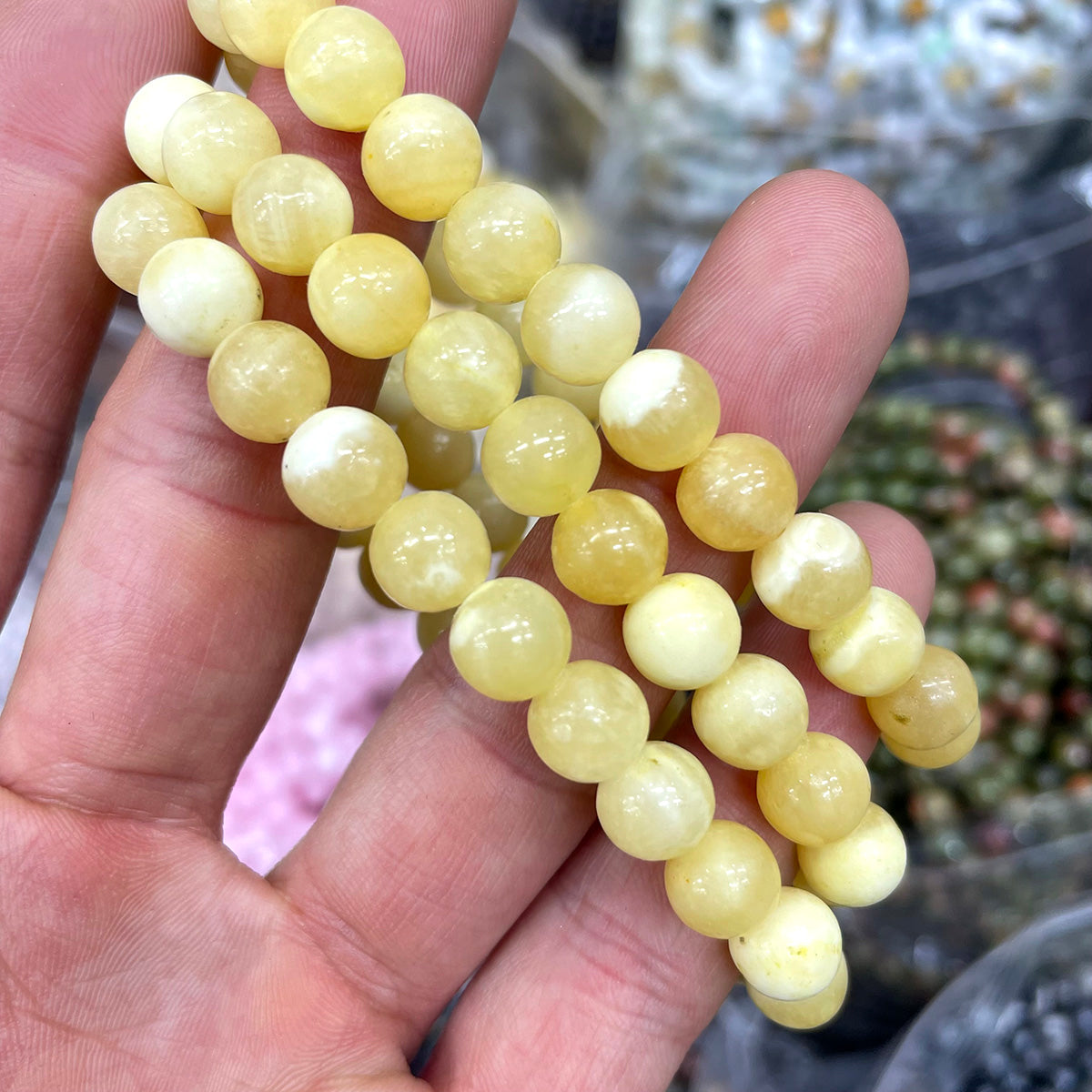 Yellow Calcite Bead