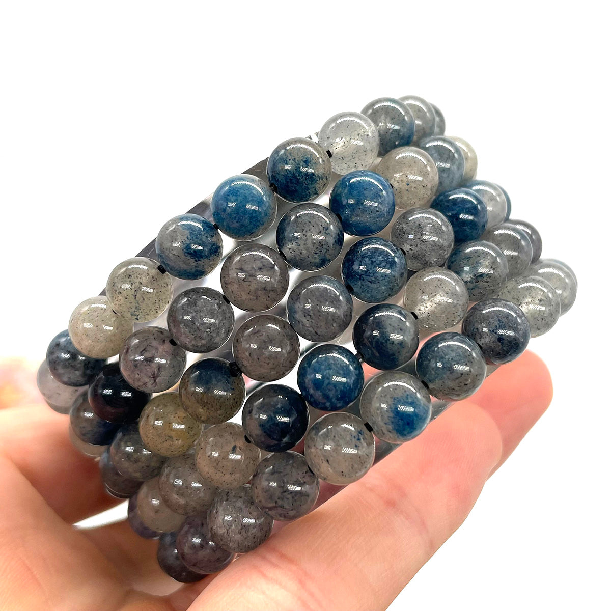 blue strawberry bead bracelet