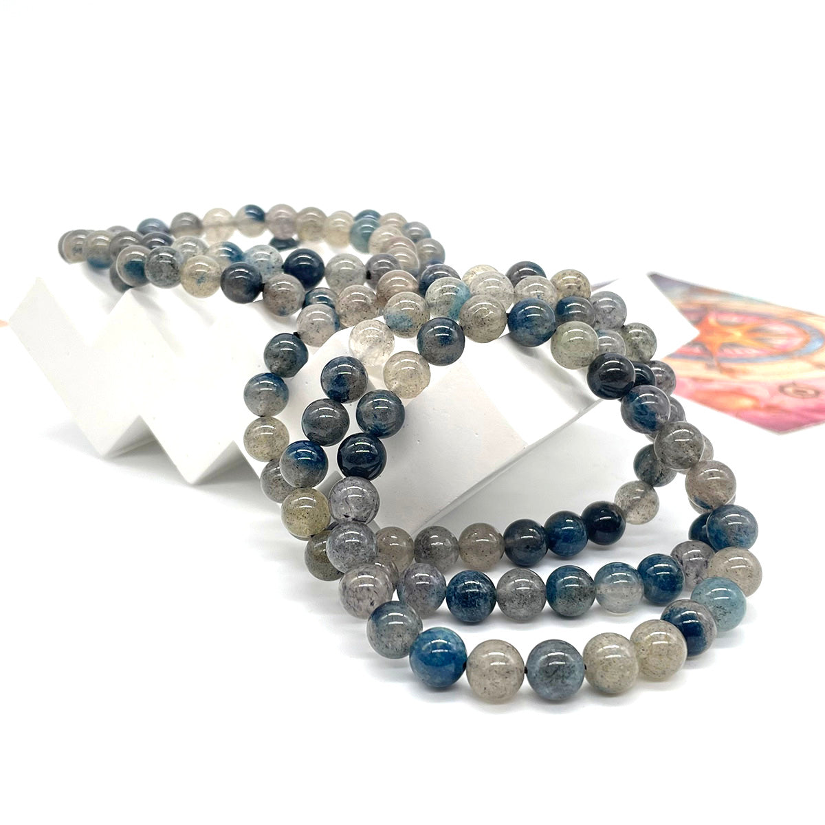 Blue Strawberry Quartz Bead Bracelet