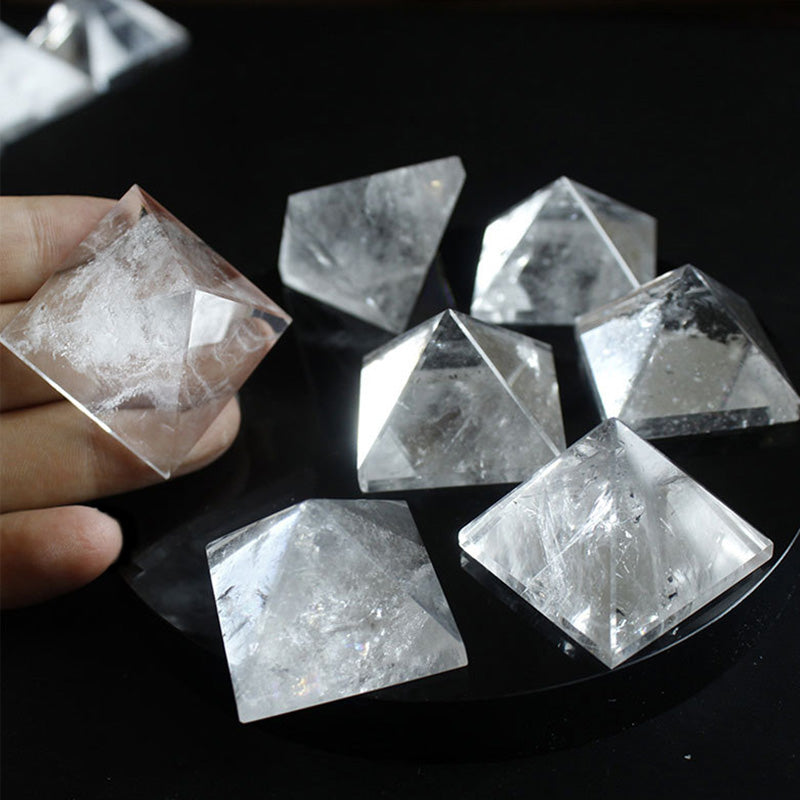 Clear Quartz Energy Pyramid | A Generator for Focus & Clarity