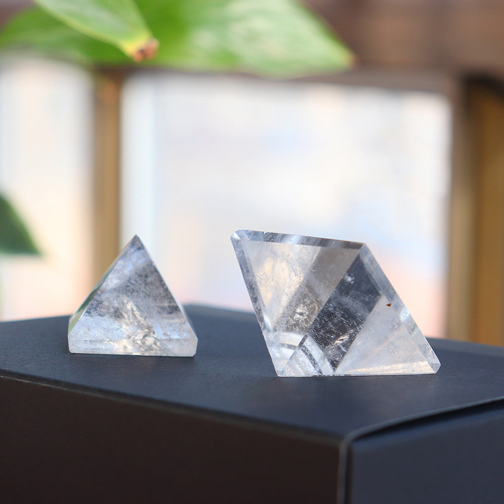 Clear Quartz Energy Pyramid | A Generator for Focus & Clarity