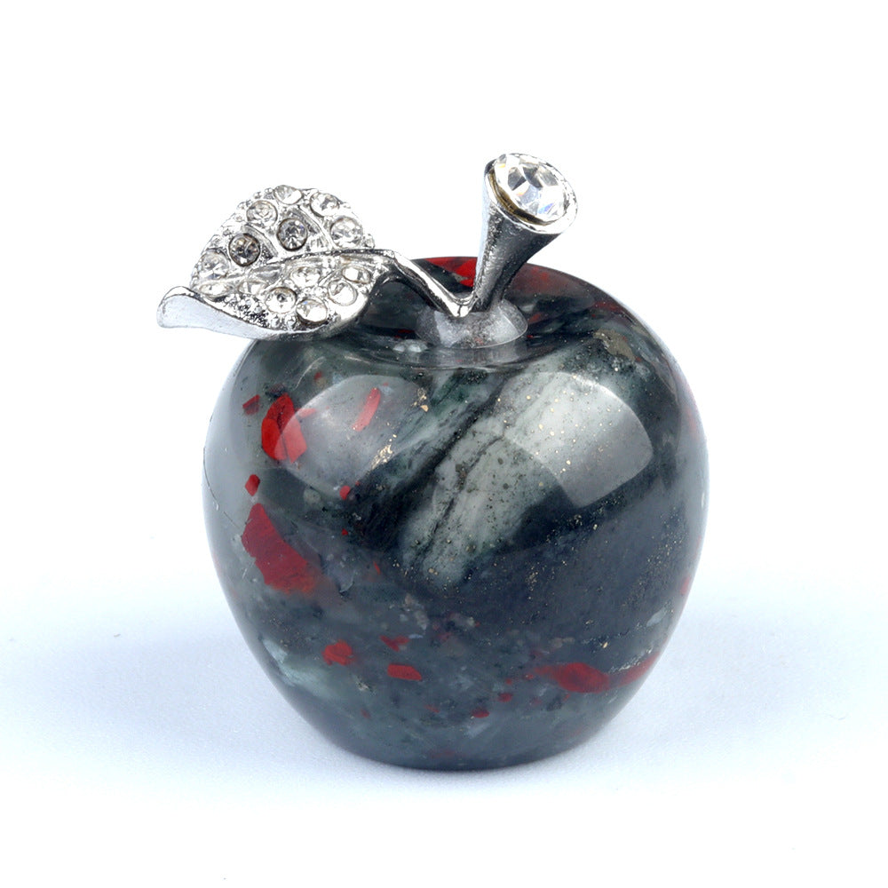Natural Crystal Apple Figurine | Healing Gemstone Decor