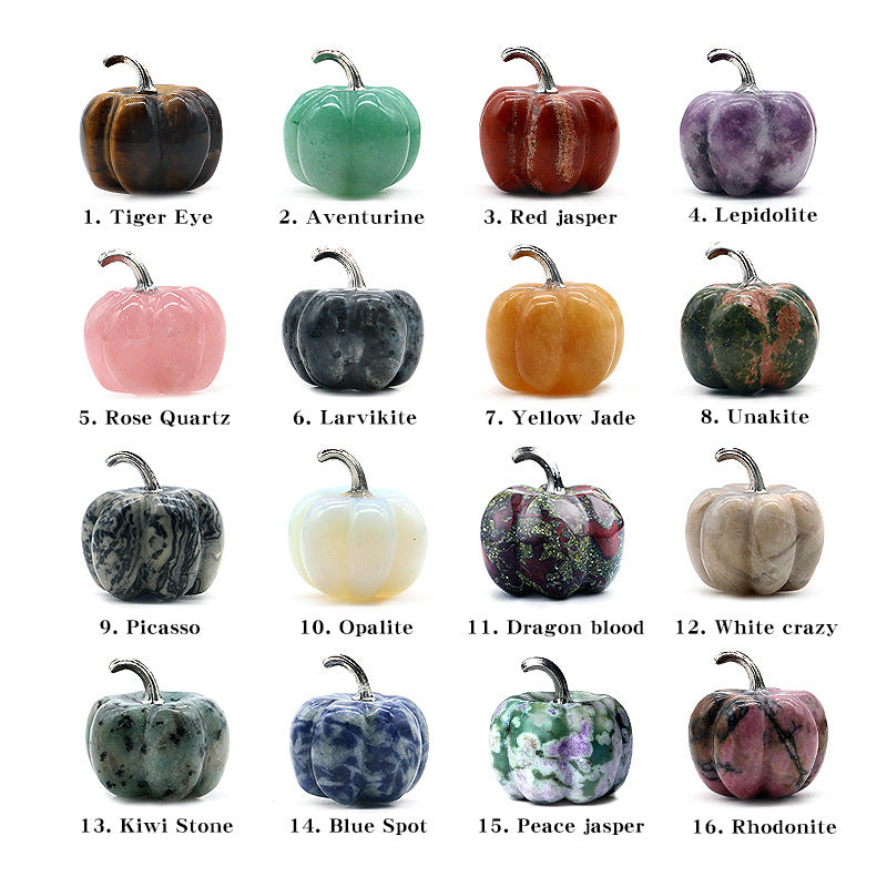 Carved Crystal Pumpkin Figurine | Perfect Fall & Halloween Decor