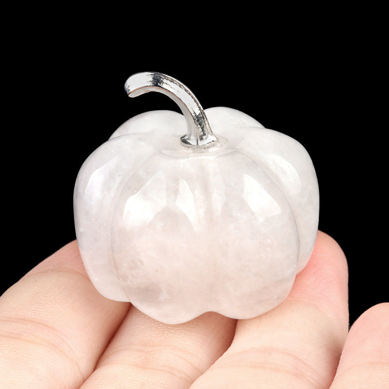 Carved Crystal Pumpkin Figurine | Perfect Fall & Halloween Decor