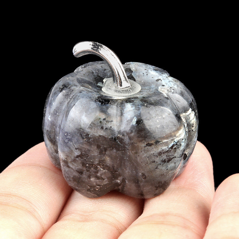 Carved Crystal Pumpkin Figurine | Perfect Fall & Halloween Decor