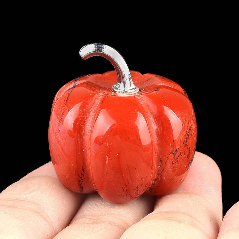 Carved Crystal Pumpkin Figurine | Perfect Fall & Halloween Decor