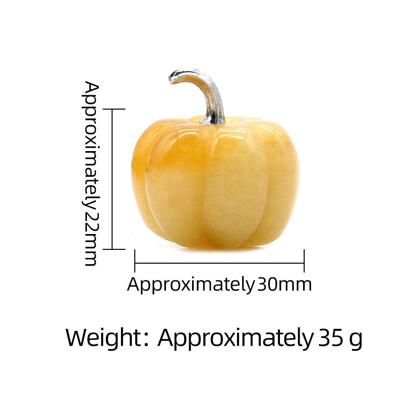 Carved Crystal Pumpkin Figurine | Perfect Fall & Halloween Decor