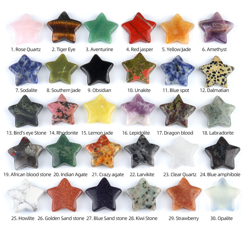 Mini Crystal Star | Natural Gemstone Pocket Stone