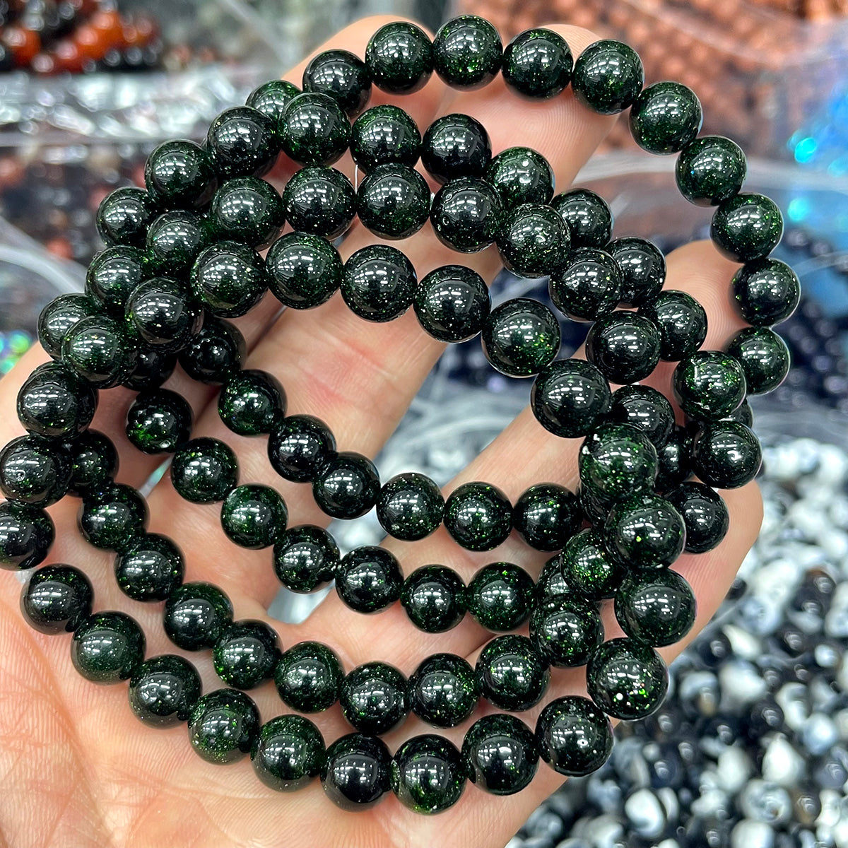green sandstone bracelet