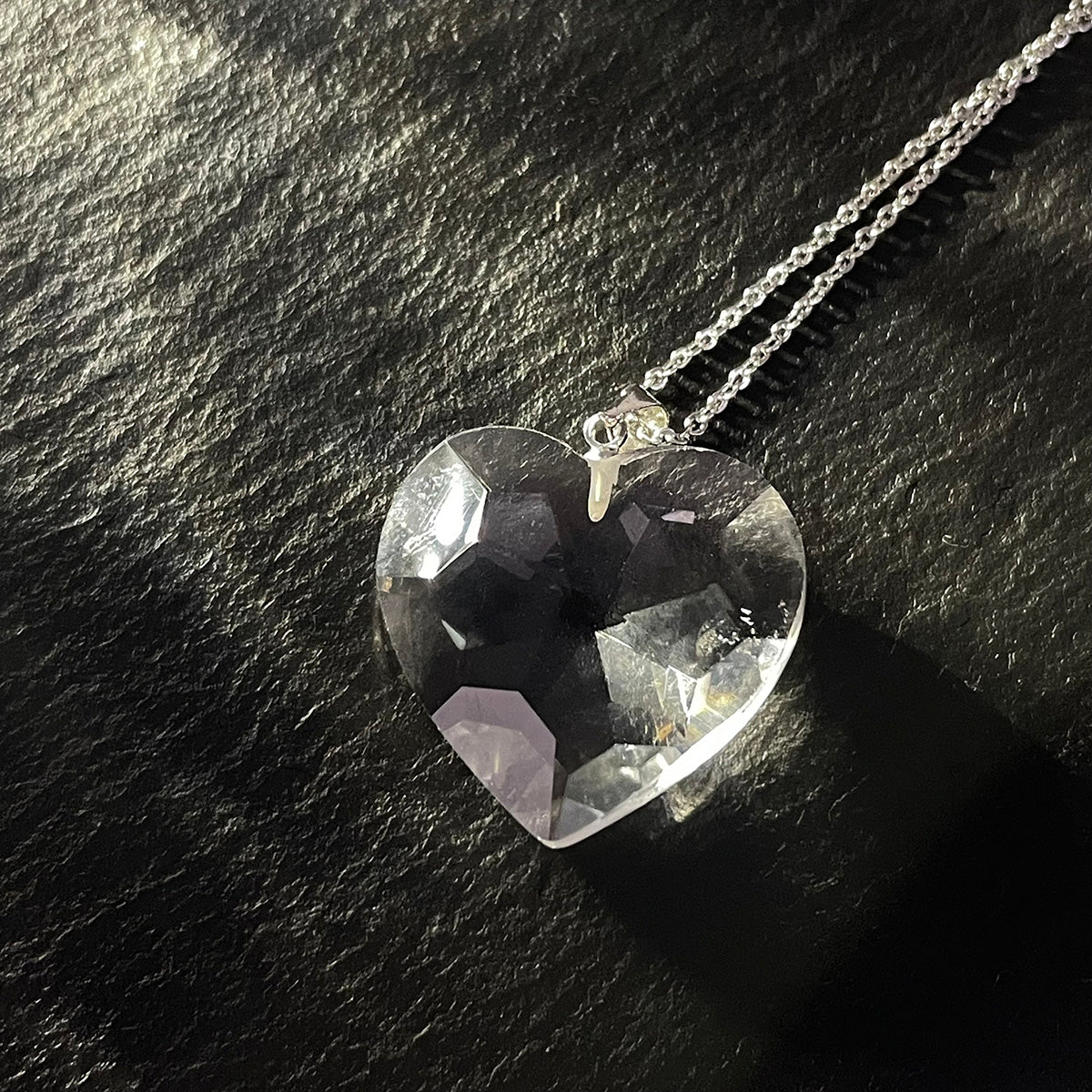 natural clear quartz pendant