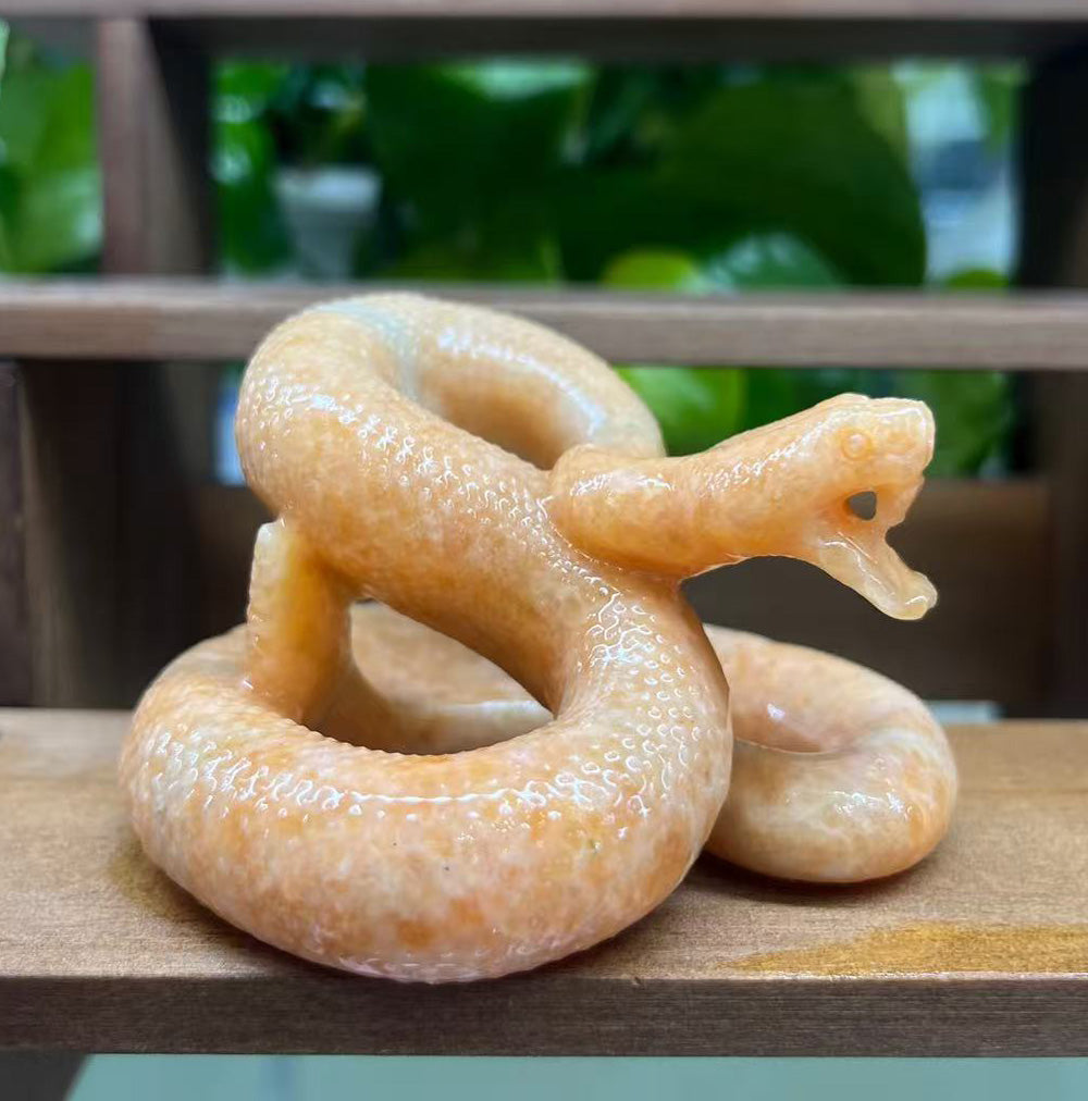 orange calcite snake