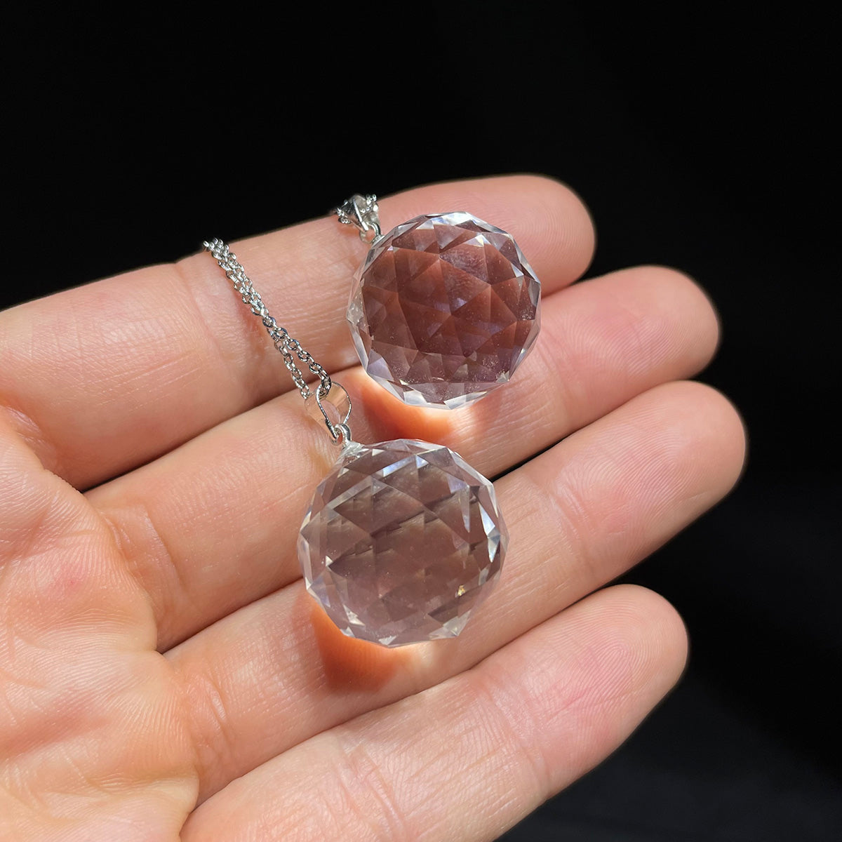 qaurtz sphere pendant