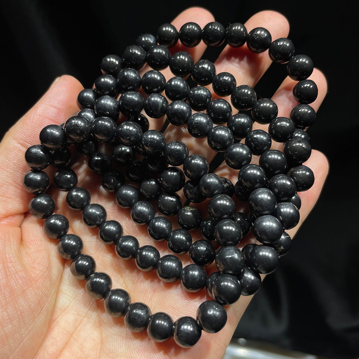 Shungite Bead Bracelet Healing Stones