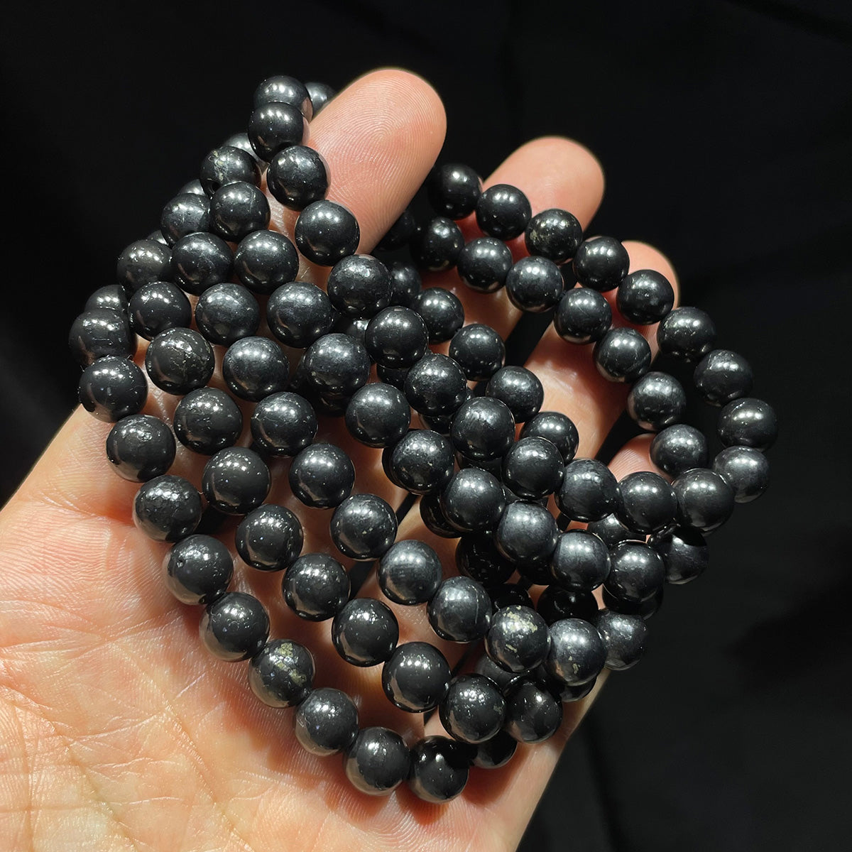 Shungite Bead Bracelet Healing Stones