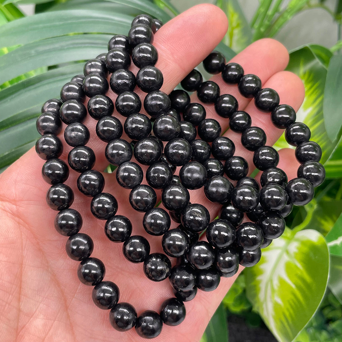 Shungite Bead Bracelet Healing Stones