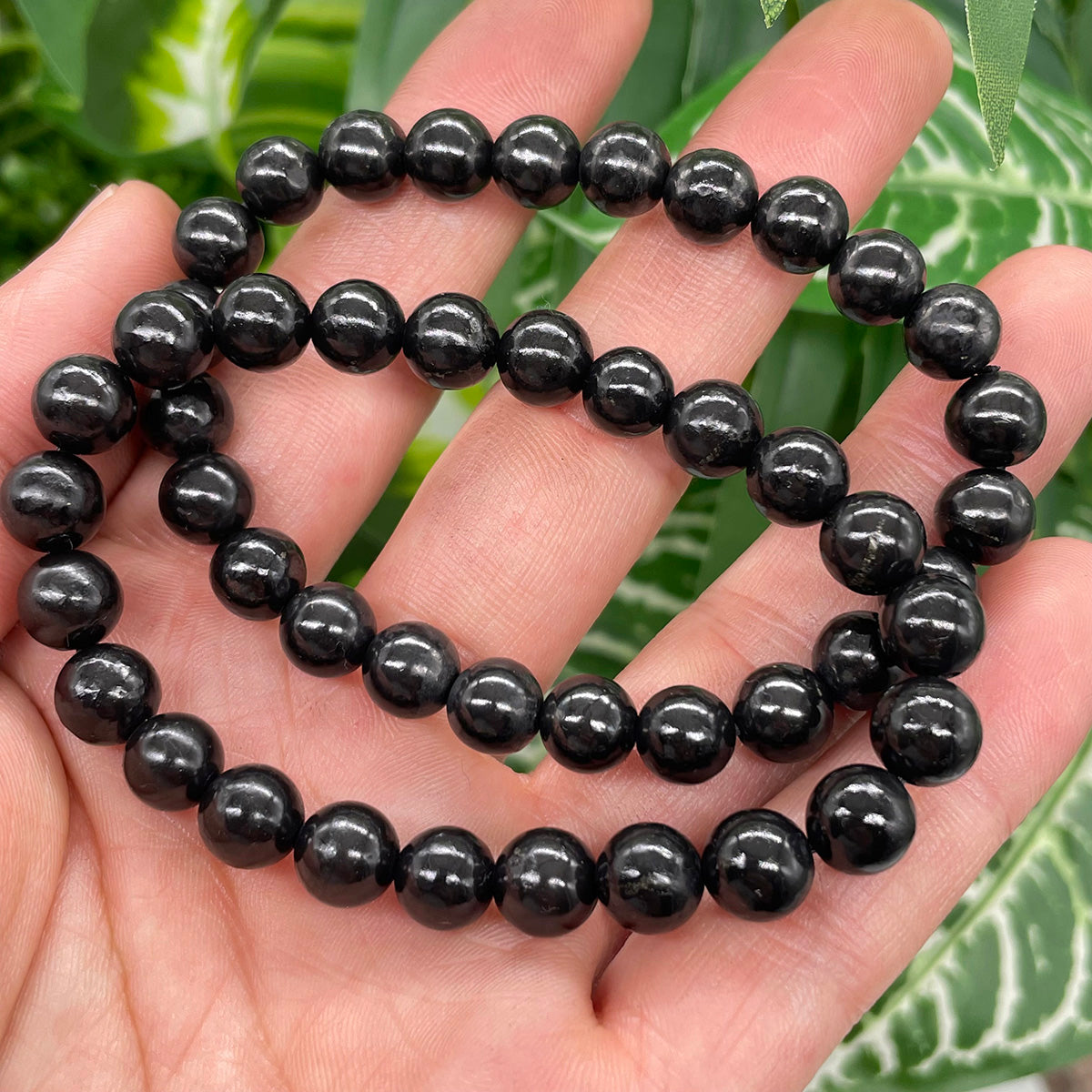 Shungite Bead Bracelet Healing Stones