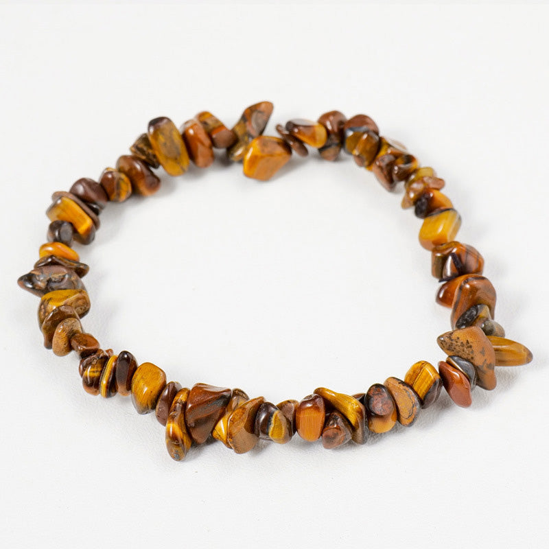 Raw Crystal Chip Bracelet for Men & Women | Boho Stretch Fit