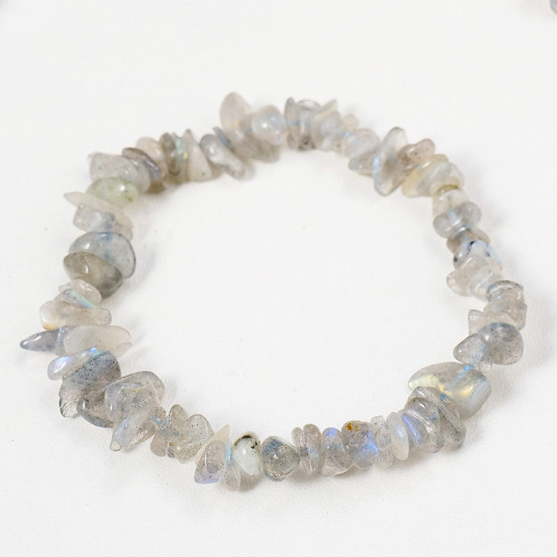 Raw Crystal Chip Bracelet for Men & Women | Boho Stretch Fit