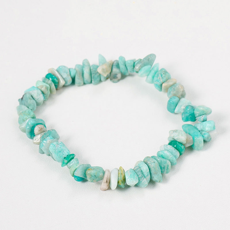 Raw Crystal Chip Bracelet for Men & Women | Boho Stretch Fit