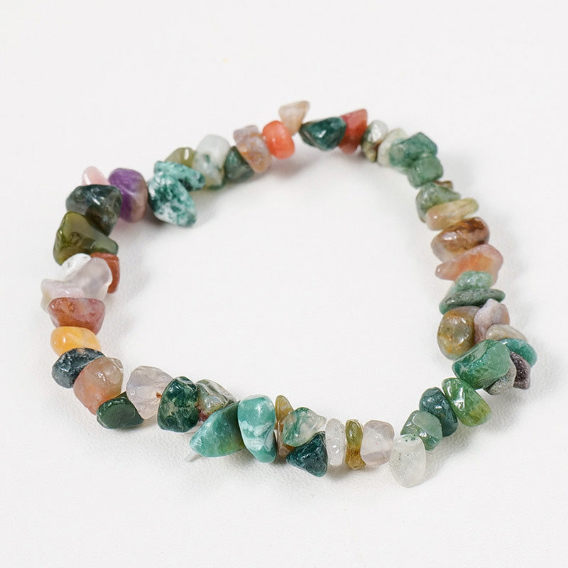 Raw Crystal Chip Bracelet for Men & Women | Boho Stretch Fit