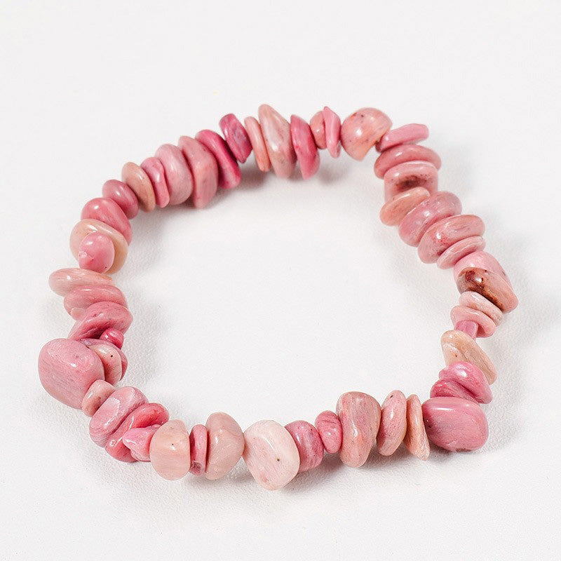 Raw Crystal Chip Bracelet for Men & Women | Boho Stretch Fit