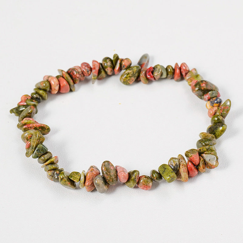 Raw Crystal Chip Bracelet for Men & Women | Boho Stretch Fit