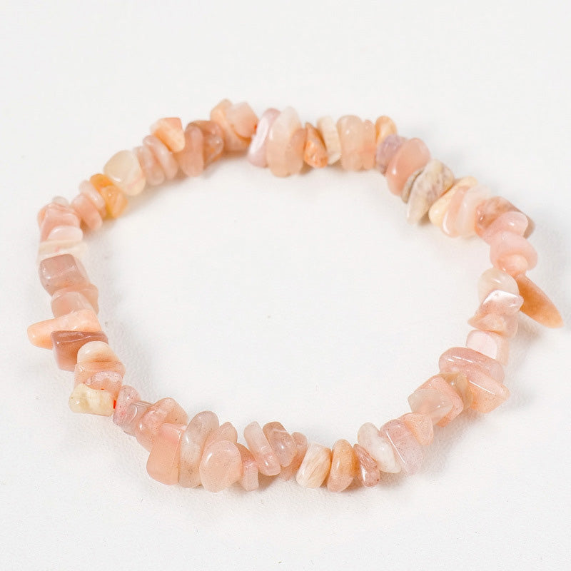 Raw Crystal Chip Bracelet for Men & Women | Boho Stretch Fit