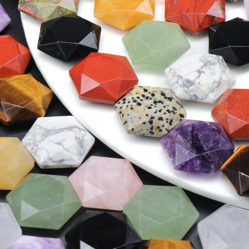 Faceted Crystal Hexagon | A Pocket Stone for Harmony & Balance