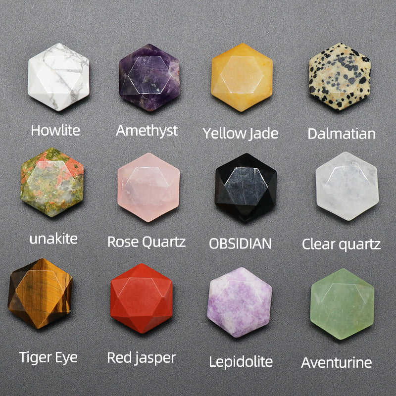 Faceted Crystal Hexagon | A Pocket Stone for Harmony & Balance